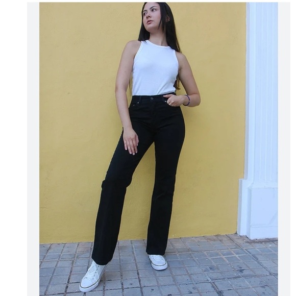 Levi’s 511”s VTG Red Tab Black Slim Straight Leg High Waisted Mom Jeans - Picture 3 of 6